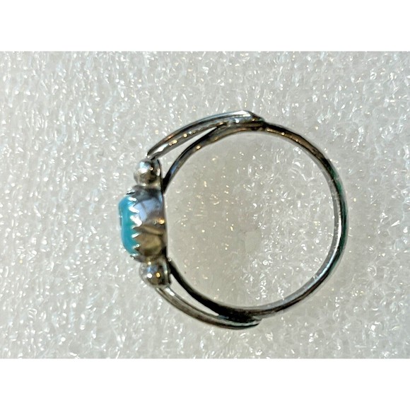 SW Grape Style Sterling Turquoise Ring Stone is 6.5x4MM Sz 7 A1237 - Picture 7 of 7